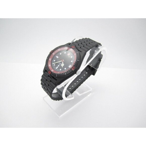 Vintage Men Swiss Wenger Quartz WR Analog Dial Plastic Case Round Watch (E814) - Picture 6 of 11